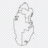 Map Qatar Blank State Quality High Provinces Vectors Eps10 Ui Asia Middle East Illustration Stock Now Transparent sketch template