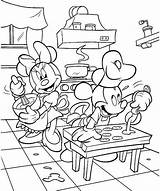 Coloring Minnie sketch template