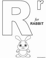 Rabbit Coloring Alphabet Pages Printable sketch template
