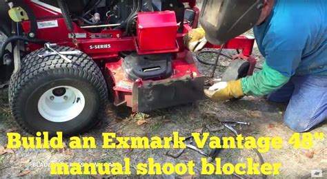 build  manual shoot blocker   exmark vantage   blades  grass lawn care savannah ga
