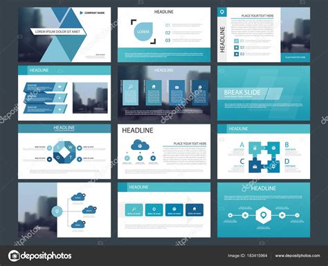 powerpoint  template design vector infographic geometric