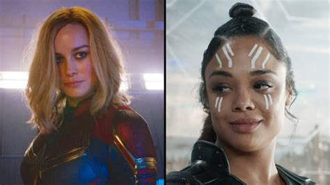 is captain marvel gay does she fall in love with valkyrie