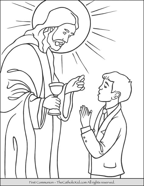 communion boy coloring page thecatholickidcom