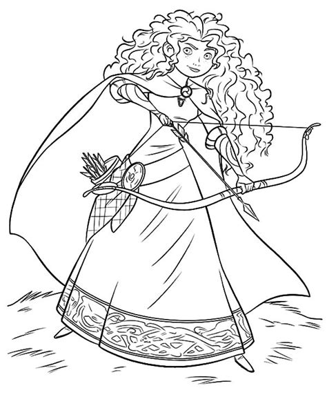 disney beautiful princess merida coloring pages color luna