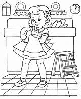 Coloring Pages Chores Vintage Book Dishes Kids Washing Embroidery Girl Doing Patterns Children Color Az Books Wash Getcolorings Stoddard Alice sketch template