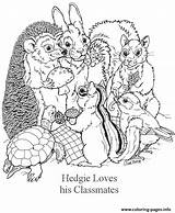 Brett Jan Coloring Pages Classmates Loves His Hedgie Printable sketch template