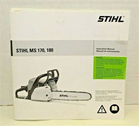 stihl ms   users instruction manual english spanish chainsaw guide book stihl