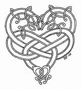 Celtic Heart Coloring Pages Deviantart Colouring Adult sketch template