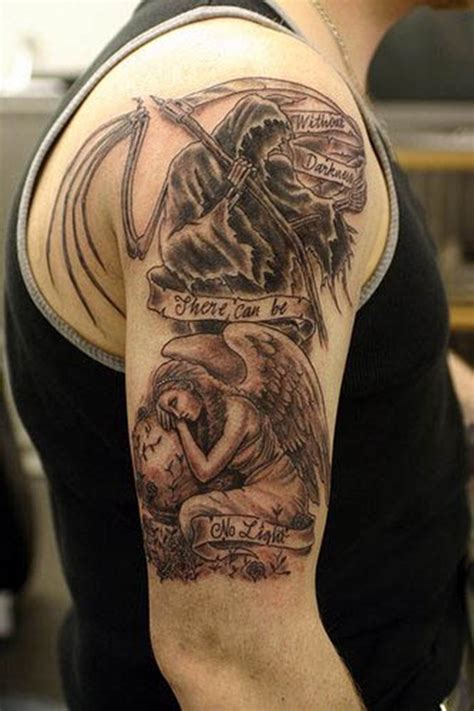 angel  demon tattoos