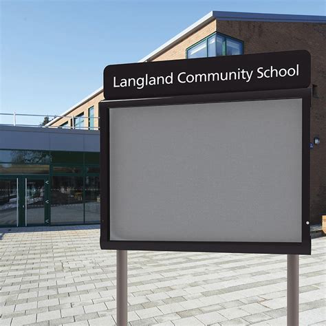 external noticeboard  schools freestanding noticeboard  header