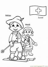 Coloring Pages Around Children Kids Switzerland Swiss Printable Heidi Color Coloringhome Theme Niklas Scouts Book Thinking Coloriage Dessin Books Suisse sketch template