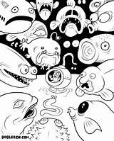 Coloring Deep Sea Pages Creatures Color Getcolorings sketch template