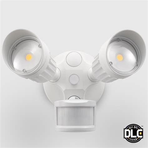 dual head motion activated led outdoor security light photo sensor