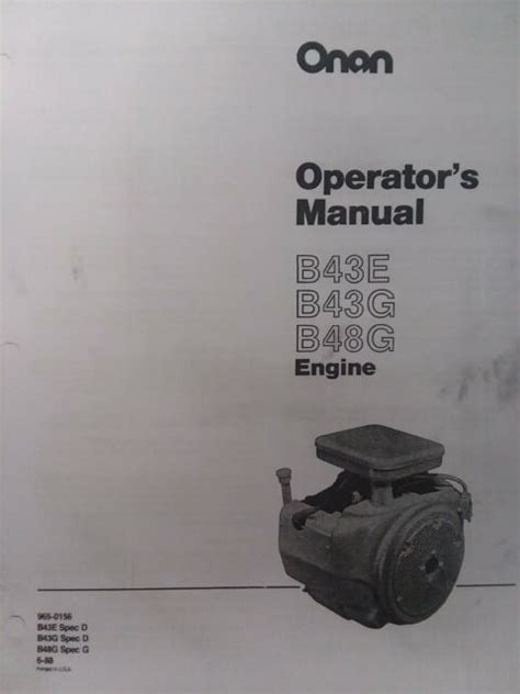 onan  bg bg engine owners manual tractor john deere   sears ff ebay