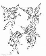 Coloring Fairies Pages Printable Fairy Templates Template Colouring Print Disney Girls Girl Flawless sketch template