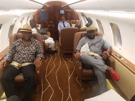 Ayiri Emami And His Squad Fly In A Private Jet To Lagos