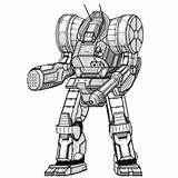 Zeus Mech Mechwarrior Wip Shading Mwo sketch template