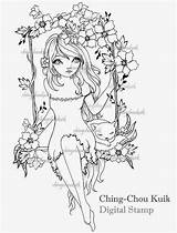 Coloring Ching Kuik Chou Pages Fairy Fantasy Choose Board Adult sketch template