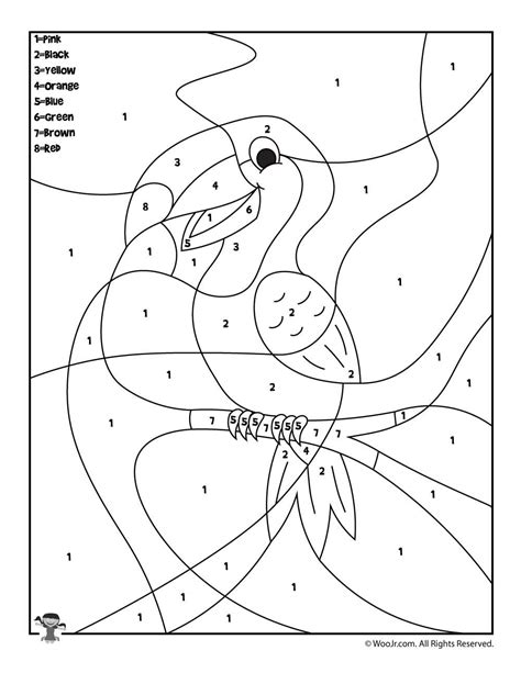 preschool color  number animal coloring pages animal coloring pages