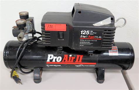 pro air ii air compressor  psi  hp  gallon  volt oahu auctions