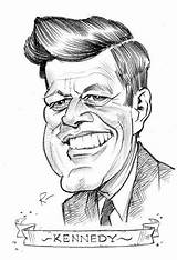 Kennedy Caricatures Presidential Jfk Tomrichmond Tom Caricaturas Lapiz Famosos Historieta Fitzgerald Visit sketch template