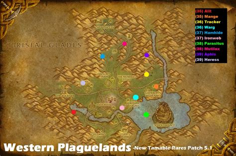 wow rare spawns western plaguelands tamable rares added
