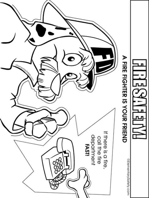 fire safety coloring pages  printable fire safety coloring pages
