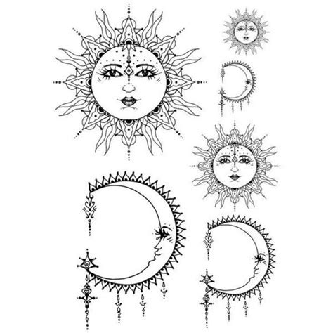 hazel thorn bohemian sun and moon tattoo design inked
