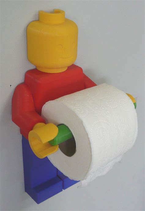 lego man toilet paper holder bathroom mount  stand  printed  usa pr toilet paper