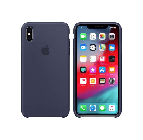 apple iphone xs max silicone case midnight blue tani