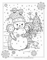 Coloring Christmas Pages Village Color Printable Getdrawings Getcolorings sketch template