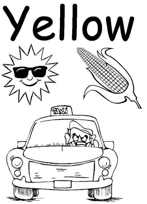 yellow coloring pages printable coloring home