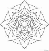 Mandala Easy Simple Designs Drawing Mandalas Coloring Pages Getdrawings Color sketch template