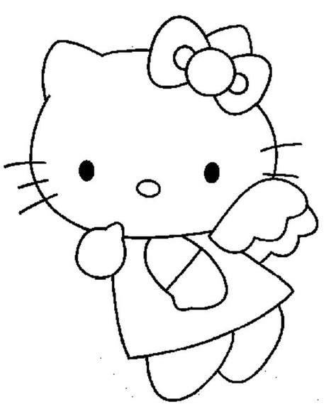 kitty angel  kitty colouring pages angel coloring pages