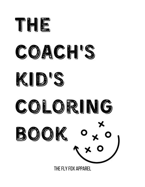 coachs kids coloring book coloring pages sports etsy kids