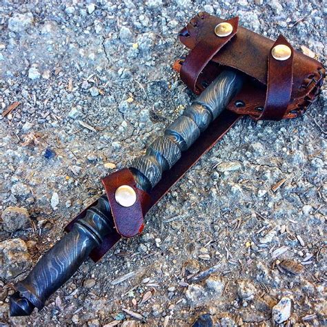 theboneedge custom hand  damascus steel stunning antique hammer  handle walmartcom