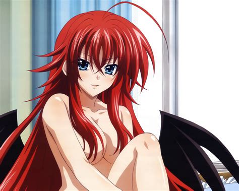 blue eyes cropped demon highschool dxd long hair megami