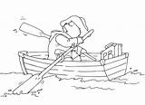 Barque Paddington Ours Dans Canot Chaloupe Canoe Transport Coloriages sketch template