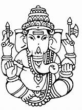 Ganesh Ganesha Clipart Hindu Coloring Ganpati Clip Drawing Easy Outline Ji Lord Wedding Pages Line Cliparts Draw Shadi Logo Tattoo sketch template