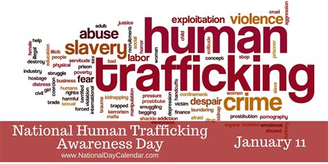 national human trafficking awareness day january 11 national day calendar