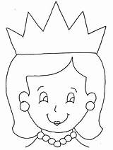 Queen Coloring Pages Printable Head Book Print sketch template