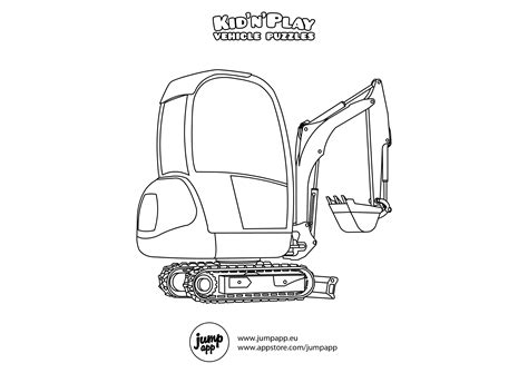 excavator printable coloring pages pinterest