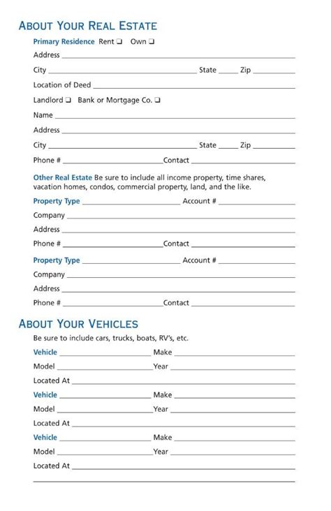beneficiary planner fill  printable  forms