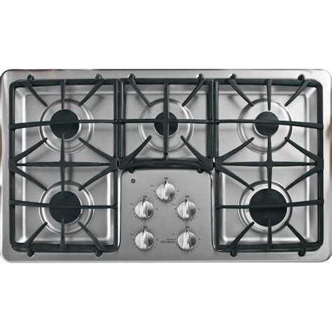 ge profile  burner gas cooktop stainless steel common   actual     gas