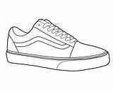 Vans Shoes Clipart Cliparts Sketch Library Shoe Skool Draw Old sketch template