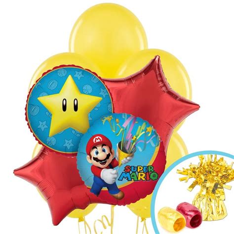 Mario Balloon Bouquet Kit Super Mario Party Party Balloons Super