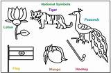 National India Symbols Coloring Pages Clipart Kids Symbol Printable Flag Indian Worksheets Independence Studyvillage Map Preschool Print Kindergarten Class Colors sketch template
