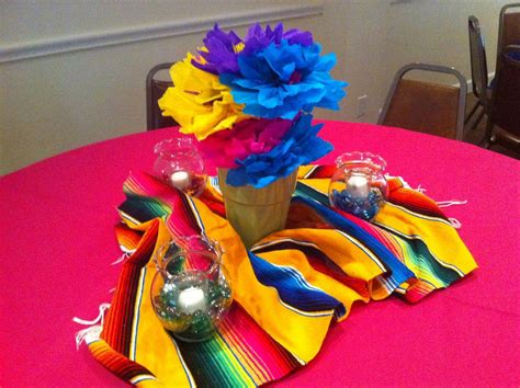 Table Setting Mexican Party Theme Party Table Decorations Mexican Party