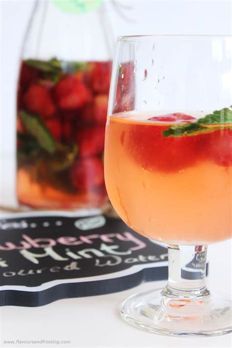 strawberry mint flavored water recipe