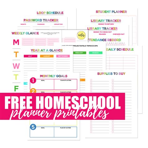 homeschool planner printables   homeschool planner craft